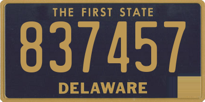 DE license plate 837457