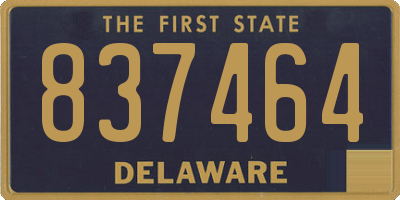 DE license plate 837464