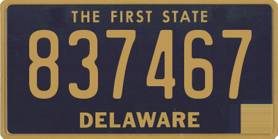 DE license plate 837467