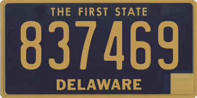 DE license plate 837469