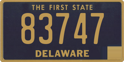 DE license plate 83747