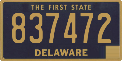DE license plate 837472