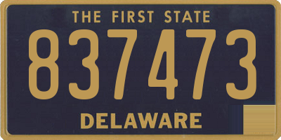 DE license plate 837473