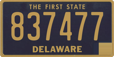 DE license plate 837477