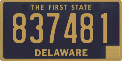 DE license plate 837481