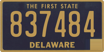 DE license plate 837484