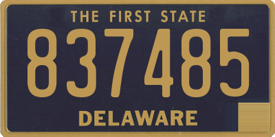 DE license plate 837485