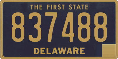 DE license plate 837488