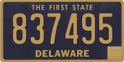 DE license plate 837495