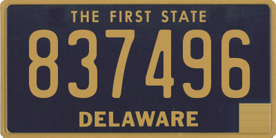 DE license plate 837496