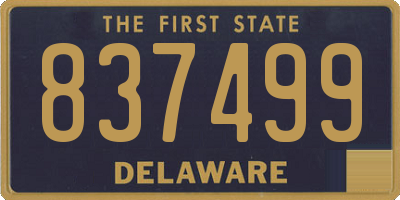 DE license plate 837499