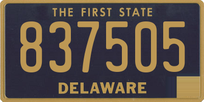 DE license plate 837505