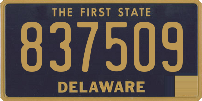 DE license plate 837509
