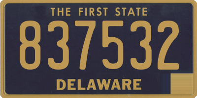 DE license plate 837532