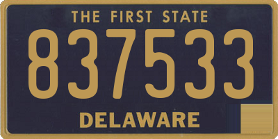 DE license plate 837533