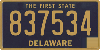DE license plate 837534