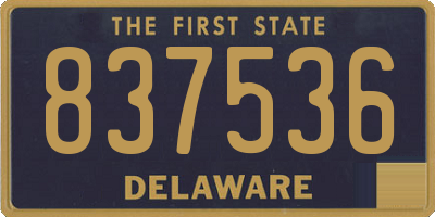 DE license plate 837536