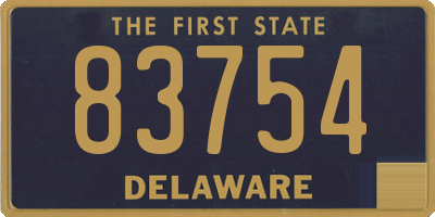 DE license plate 83754
