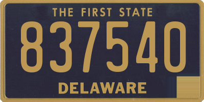DE license plate 837540