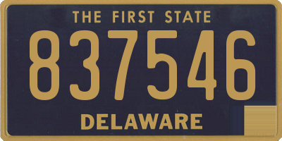 DE license plate 837546