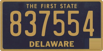 DE license plate 837554