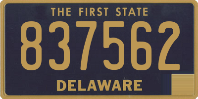 DE license plate 837562