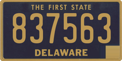 DE license plate 837563