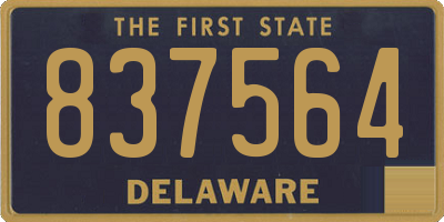 DE license plate 837564