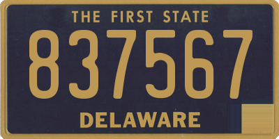 DE license plate 837567