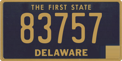DE license plate 83757