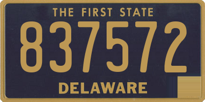 DE license plate 837572