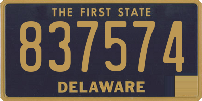 DE license plate 837574