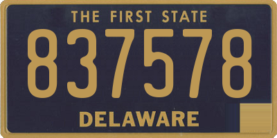 DE license plate 837578