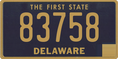 DE license plate 83758