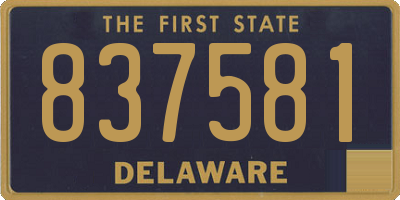 DE license plate 837581