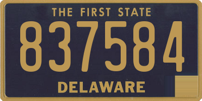 DE license plate 837584