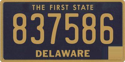 DE license plate 837586