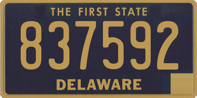 DE license plate 837592