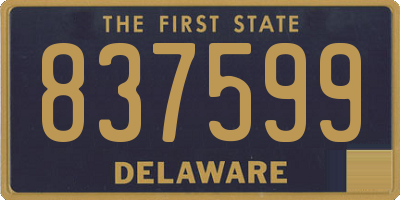 DE license plate 837599
