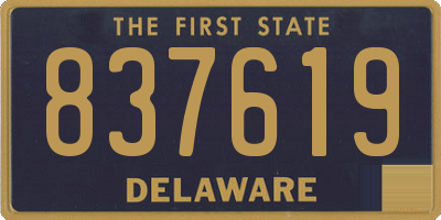 DE license plate 837619