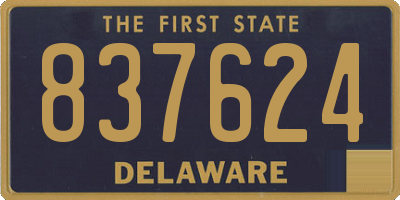 DE license plate 837624