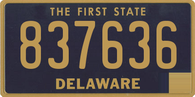 DE license plate 837636