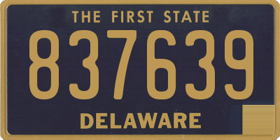 DE license plate 837639