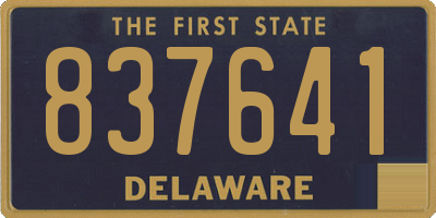 DE license plate 837641
