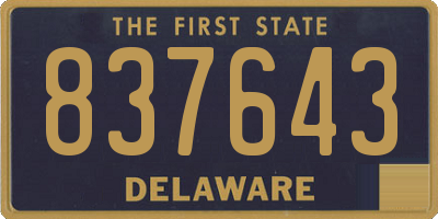 DE license plate 837643