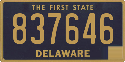 DE license plate 837646