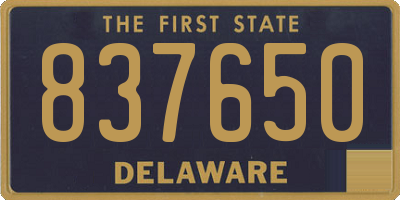 DE license plate 837650