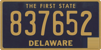 DE license plate 837652