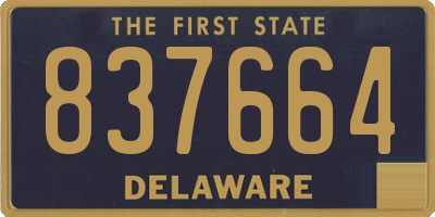 DE license plate 837664
