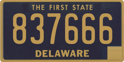 DE license plate 837666